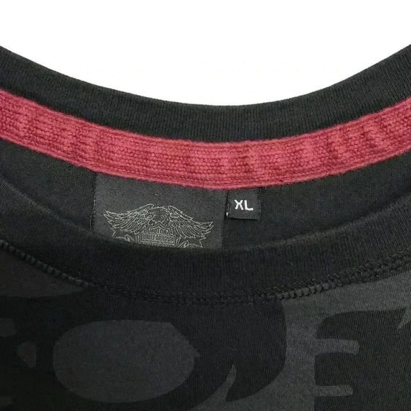 Harley Davidson Motorcycle Black Graphic Tee XL Ghouls Skulls Riding - Picture 4 of 5